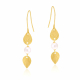 Boucles d'oreilles en or jaune et perle de culture - Boucles d'oreilles en or jaune et perle de culture