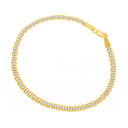 Bracelet en or jaune et rhodié