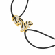Bracelet cordon en or jaune et laque, zèbre - B