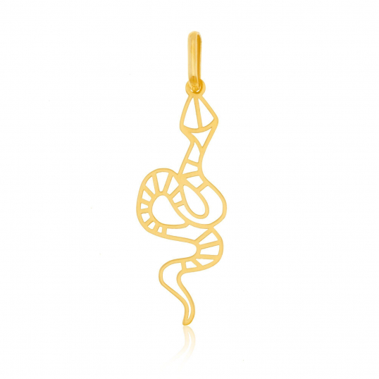 Pendentif en or jaune, serpent