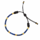 Bracelet cordon en acier et lapis lazuli - Bracelet cordon en acier et lapis lazuli