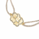 Bracelet cordon, or jaune et laque pailletée - B