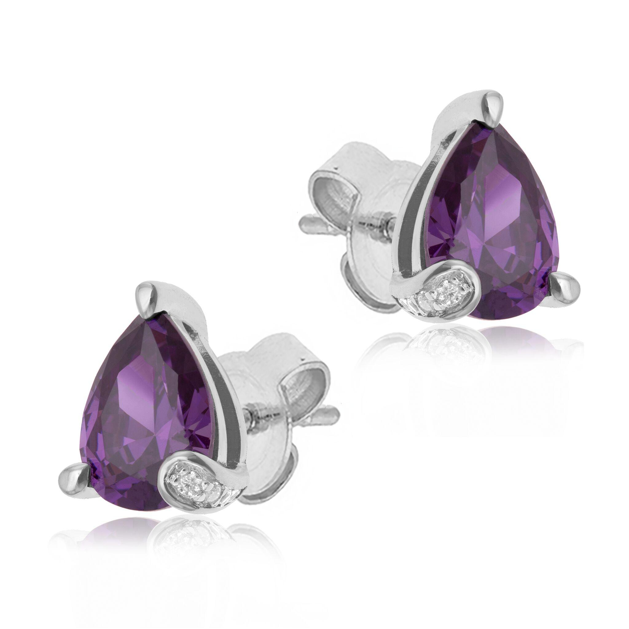 Boucles d'oreilles en argent rhodié, oxyde de zirconium et perle  synthétique : Longueur - Taille Unique - Le Manège à Bijoux®