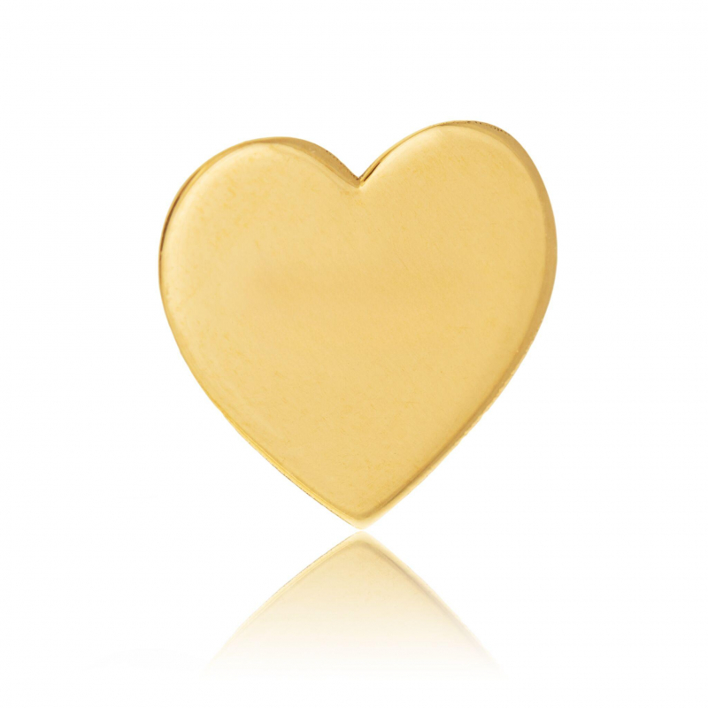 Boucles d'oreilles en or jaune, coeur : Longueur - Taille Unique - Le  Manège à Bijoux®