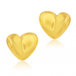 Boucles d'oreilles en plaqué or, coeur