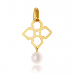 Pendentif en or jaune et perle de culture 