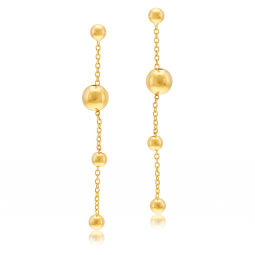 Boucles d'oreilles en or jaune, boules