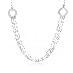 Collier en argent rhodié 